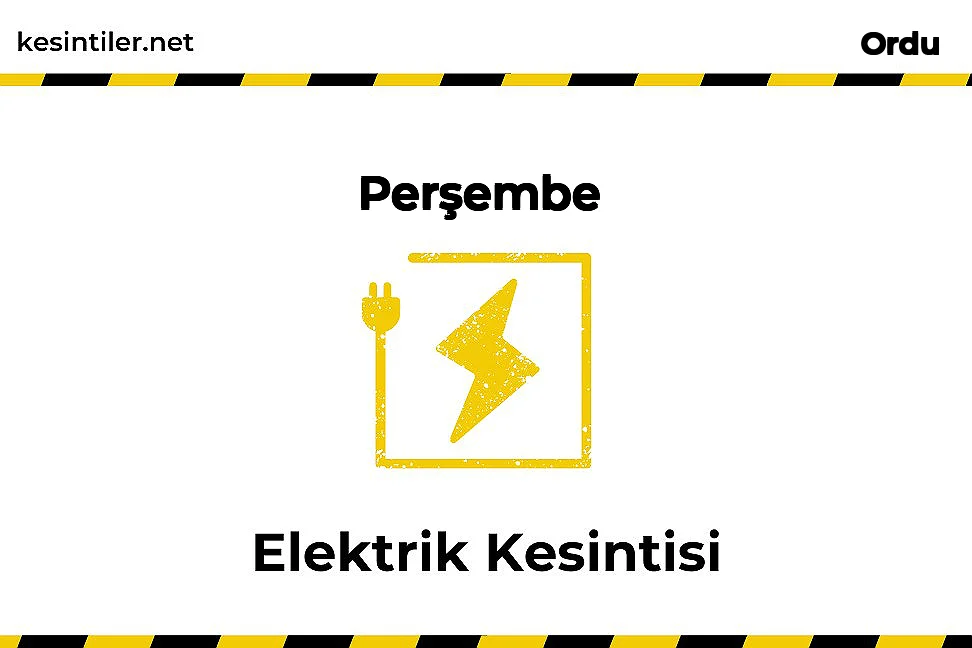 24 Kasım 2025 Perşembe / Ordu Elektrik Arızası
