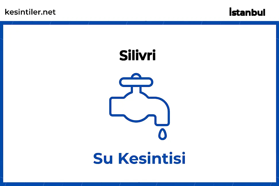 10 Ocak 2026 Silivri / İstanbul Su Arızası