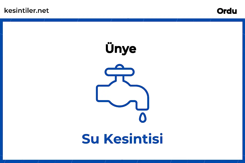 03 Eylül 2025 Ünye / Ordu Su Arızası