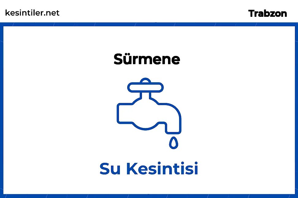 26 Aralık 2025 Sürmene / Trabzon Su Arızası